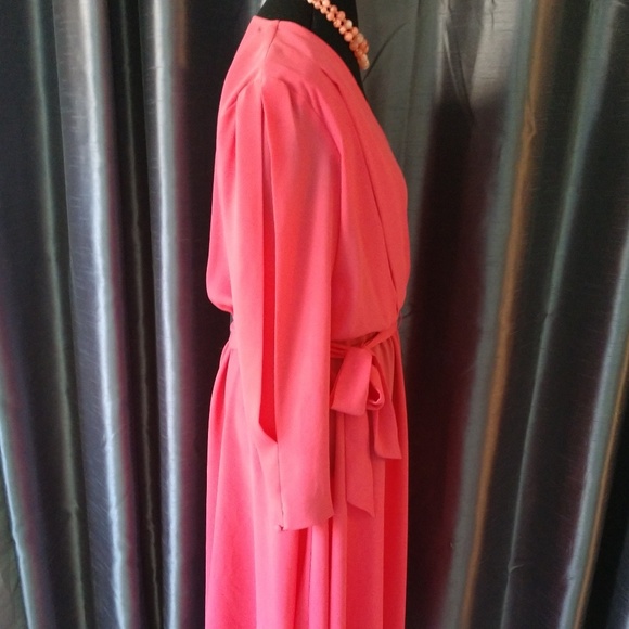 Vintage Dresses & Skirts - GORGEOUS Vintage Coral Pink Dress M 8 10